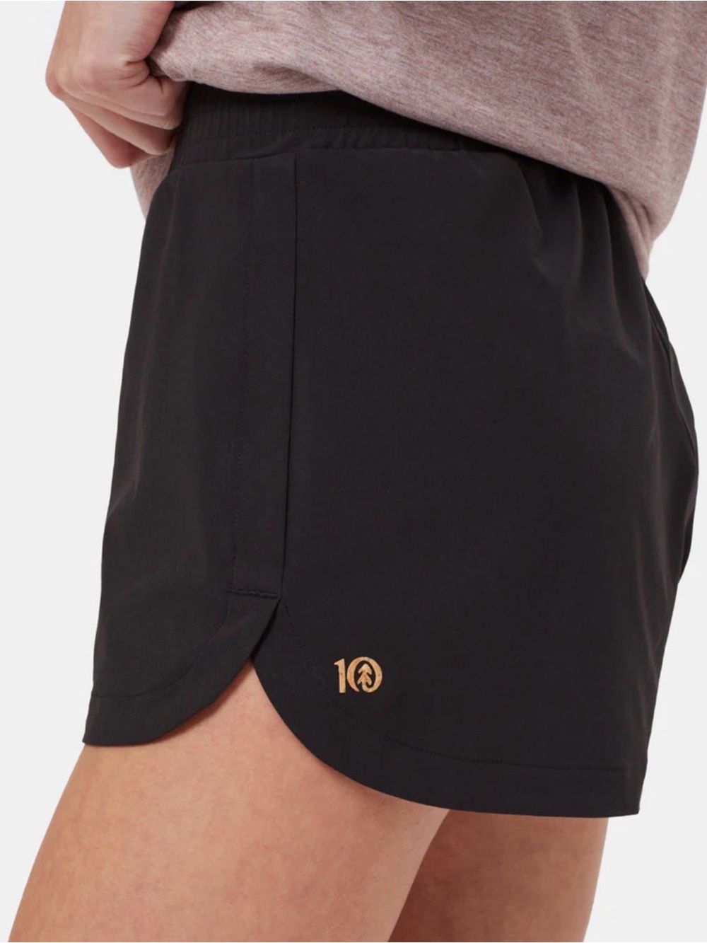 Tentree, Medium Black InMotion athletic Shorts with cork '10tree’ Logo